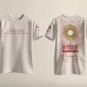 Camiseta Marfim - Há Poder no Sangue de Jesus